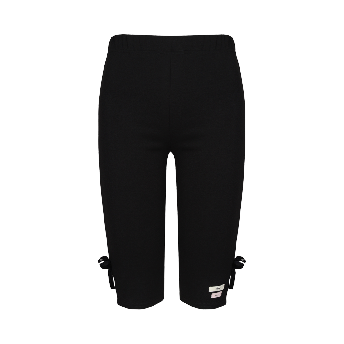 lr24fw27 Leterie Lr Ribbon Biker Shorts Black