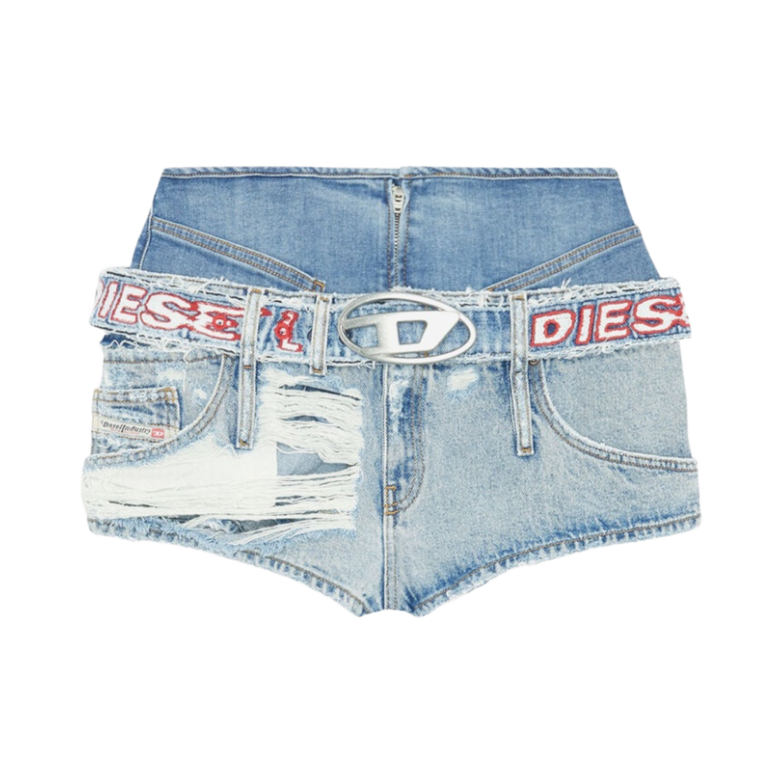 (W) 디젤 De-몽커 디스트로이드 데님 쇼츠 라이트 블루