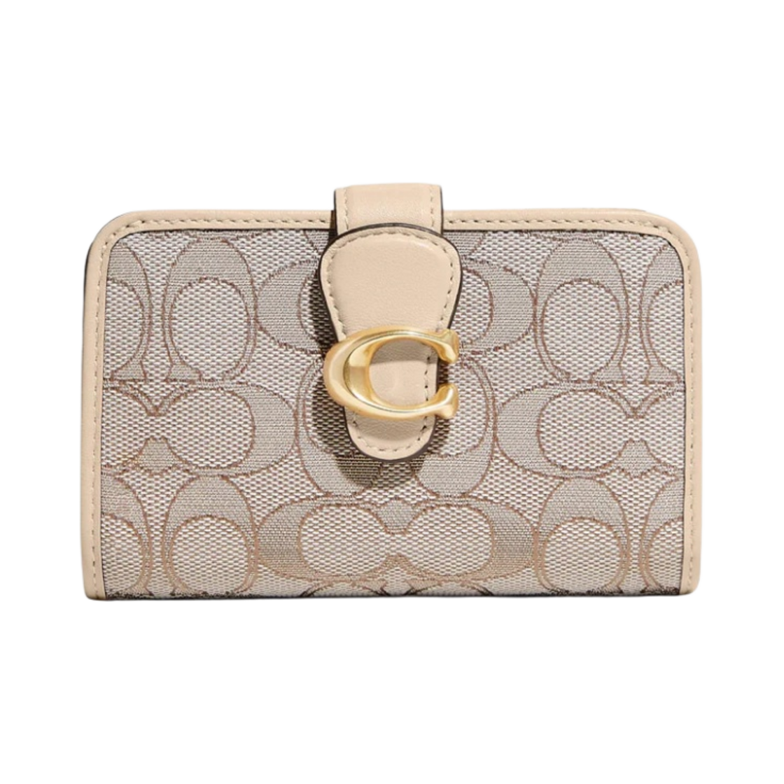 코치 태비 미디움 월렛 시그니처 자카드 스톤 아이보리(Coach Tabby Medium Wallet in Signature Jacquard Stone Ivory) - 1