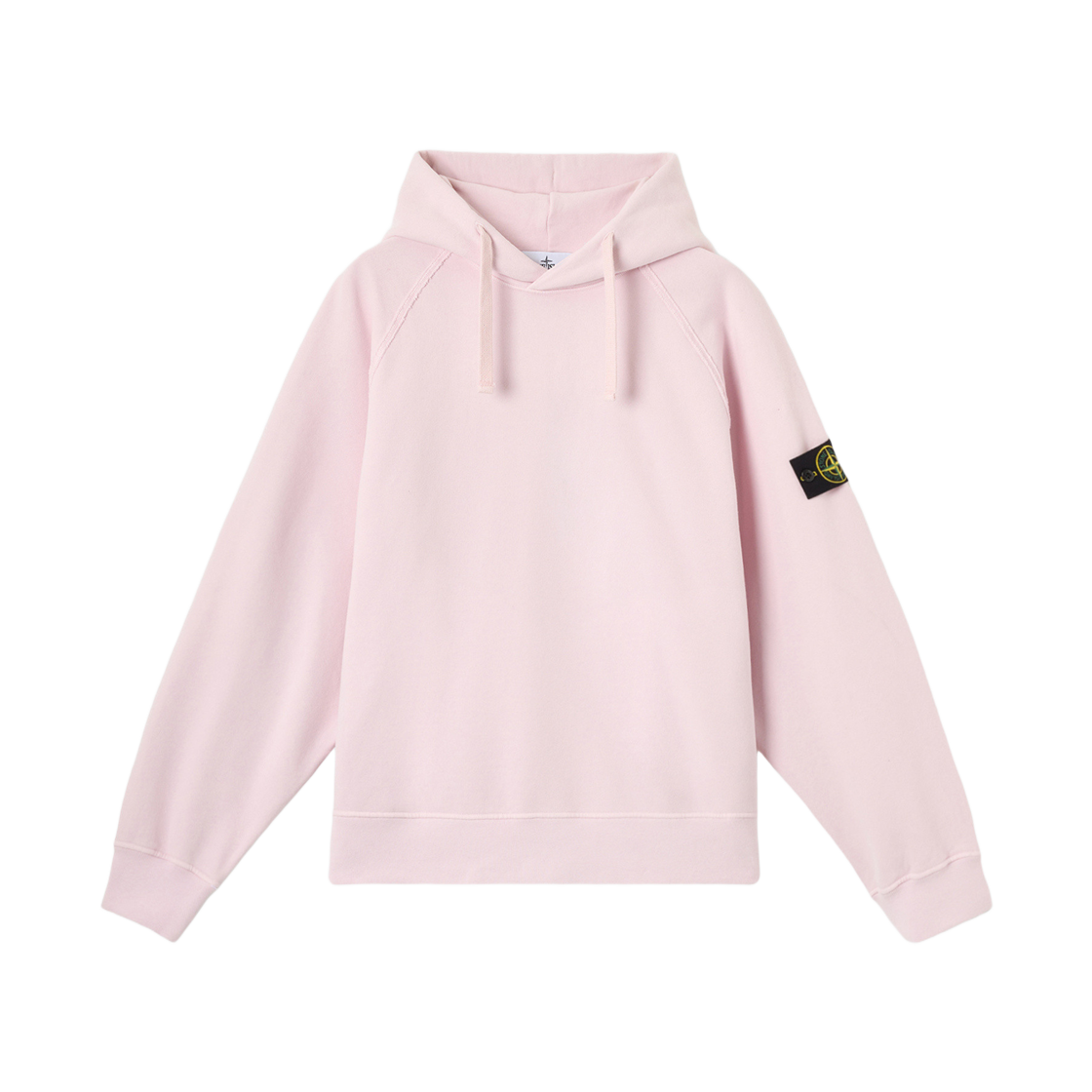 K2S1561000-23S0A20-V0080 Stone Island 6100023 Brushed Organic Cotton Fleece Oversized Fit Hooded Sweatshirt with Raglan Sleeves Pink - 25FW