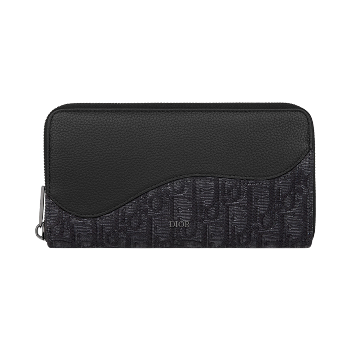 2ADBC315YKS-H03E Dior Saddle Zipped Long Wallet Black Black