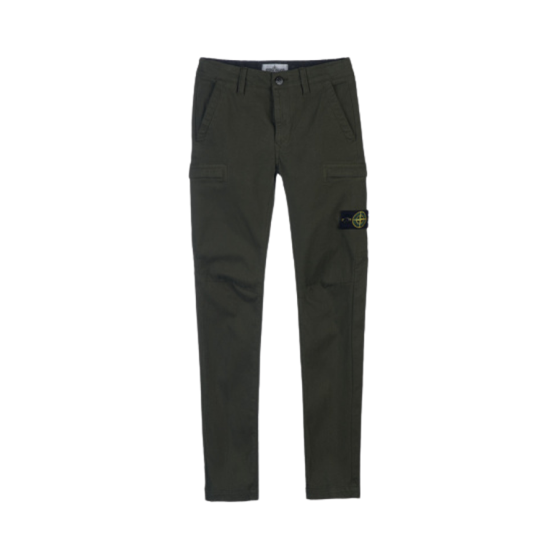 (키즈) 스톤 아일랜드 31014 가먼트 다이드 스트레치 코튼 카고 팬츠 올리브 그린 - 22FW((Kids) Stone Island 31014 Garment Dyed Stretch Cotton Cargo Pants Olive Green - 22FW) - 1