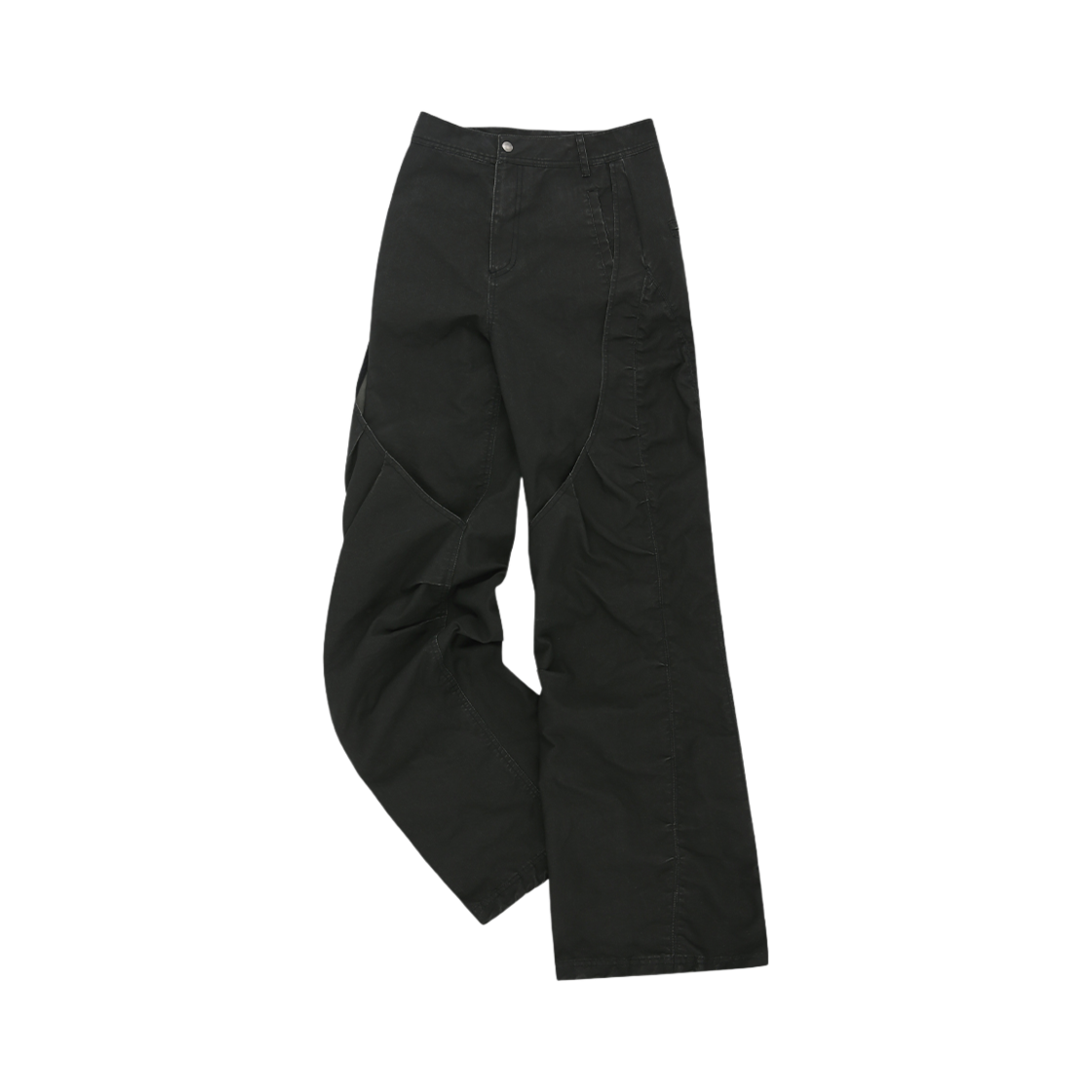 apa791m(BLACK) ADSB Andersson Bell Arc Shirring Pants Black