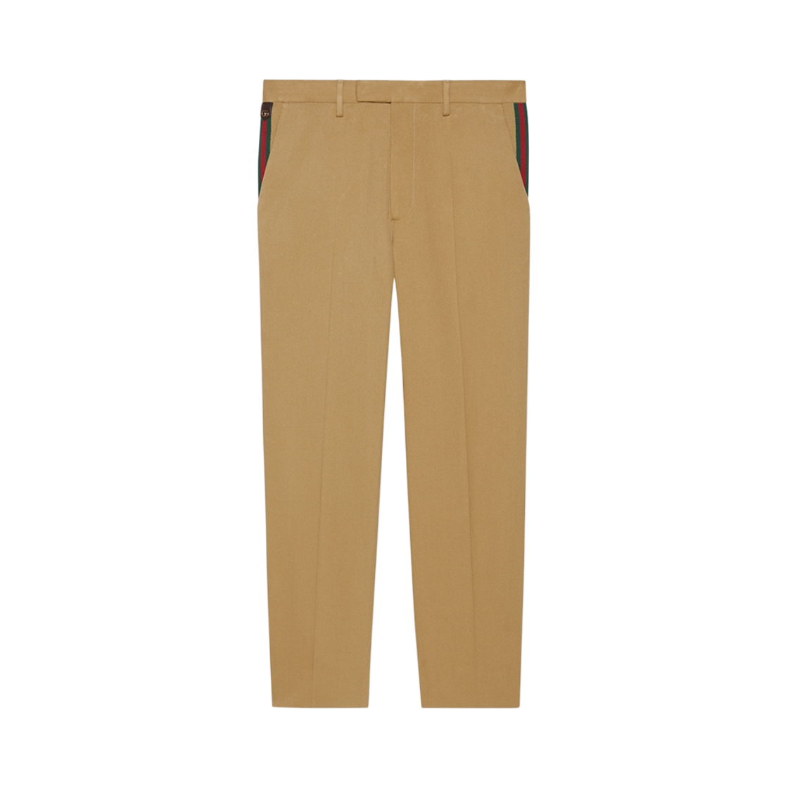구찌 코튼 앵클 트라우저 웹 라이트 브라운(Gucci Cotton Ankle Trousers with Web Light Brown) - 1