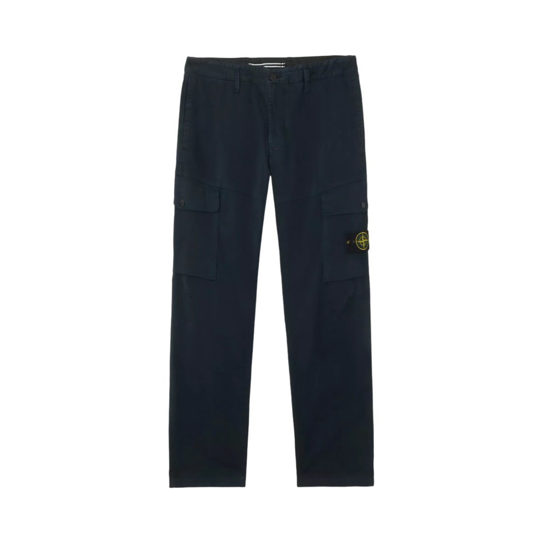K1S1531003-39S0012-V0020 Stone Island 3100339 Organic Stretch Cotton Satin Regular-Fit Cargo Pants with Snap Pockets Navy Blue - 25SS