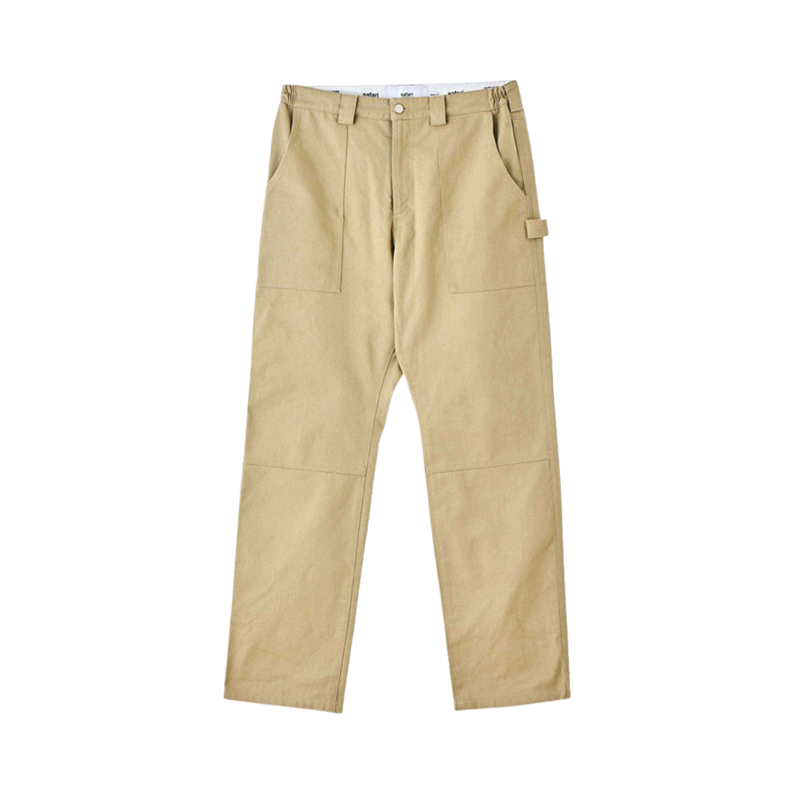 saf00146 Safarispot Women 1/2 Safarispot Basic Safari Carpenter Cotton Pants Beige