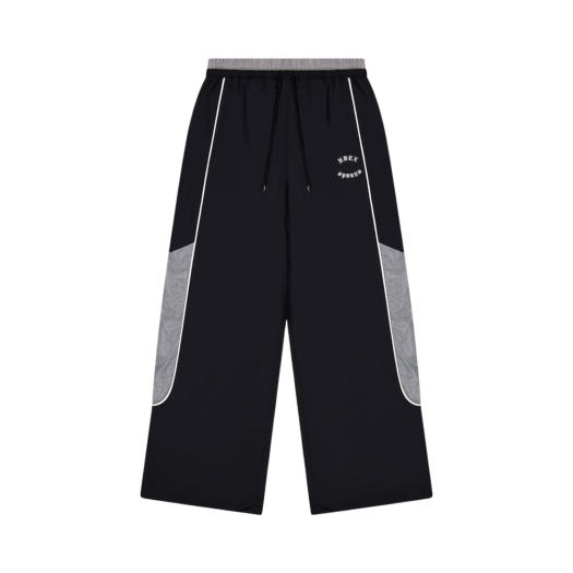 H251ULOWP020BK HDEX Color Block Piping Nylon Pants Black