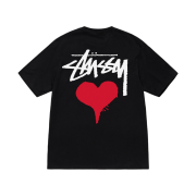 Stussy Stock Heart T-Shirt Black