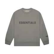 Essentials 3D Silicon Applique Crewneck Gray Flannel/Charcoal - 20SS