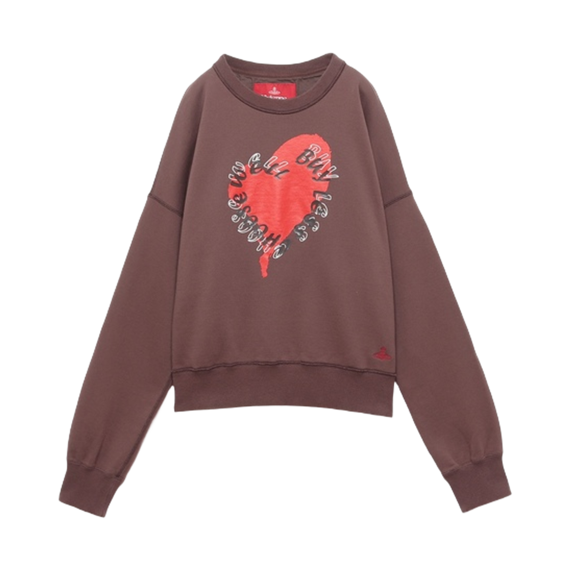 506853926 (W) Vivienne Westwood BLCW Heart Fleece Top Brown - 대표 이미지 #1
