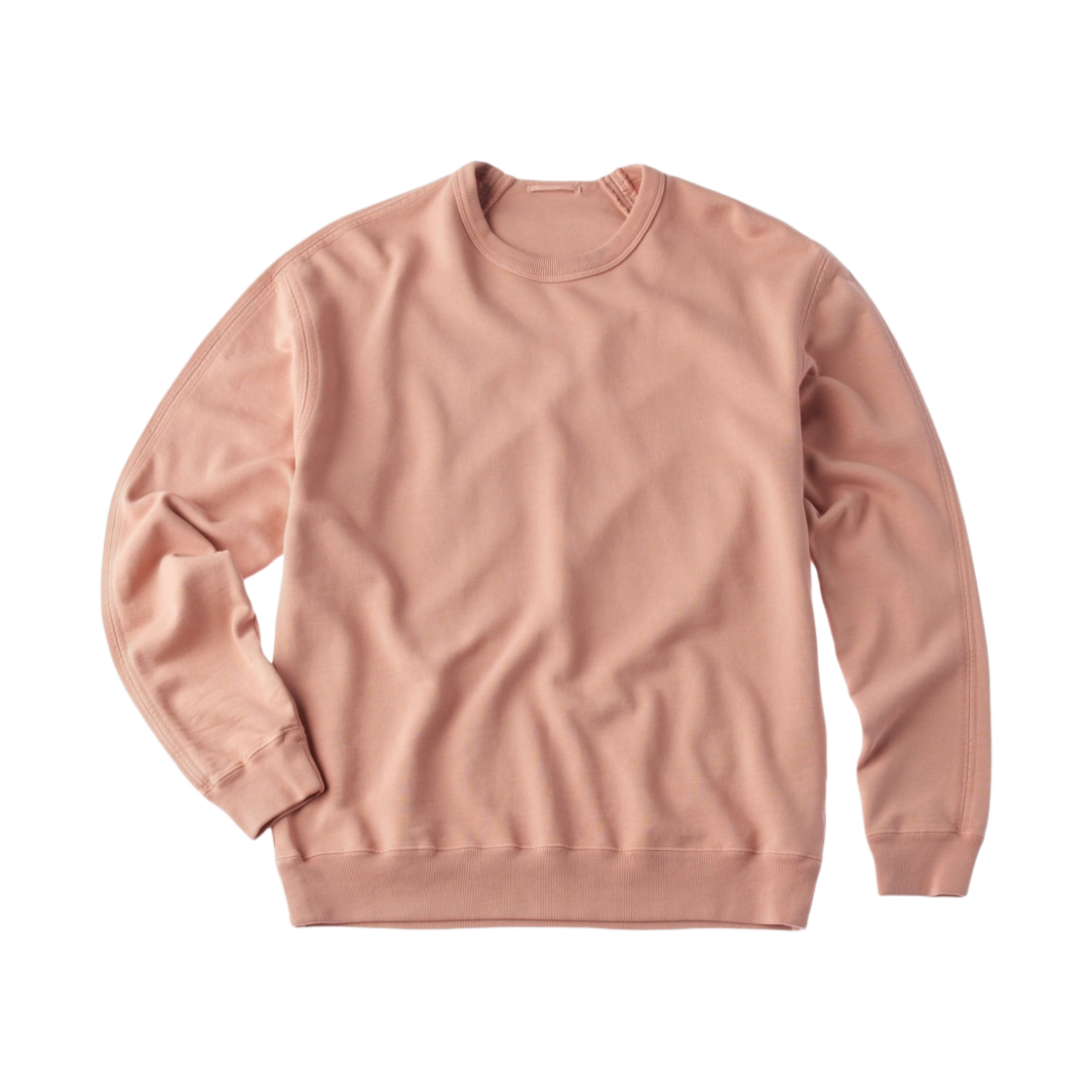 22CTCUF03035-A06018-508 Ten C Garment Dyed Crewneck Sweater Sunrise Pink