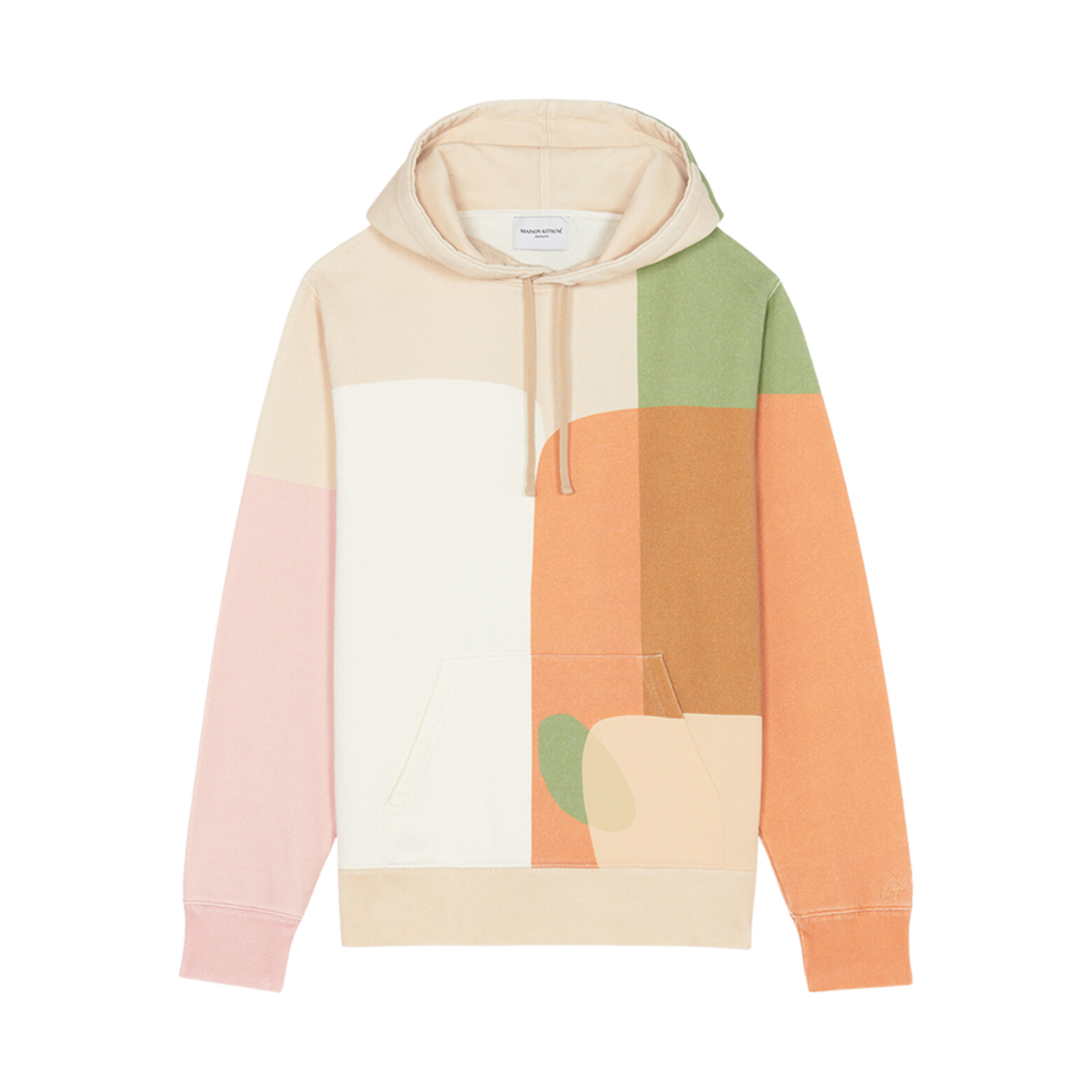 메종 키츠네 올오버 파스텔 컴포지션 루즈 후드 멀티컬러(Maison Kitsune All-Over Pastel Composition Loose Hoodie Multicolor) - 1