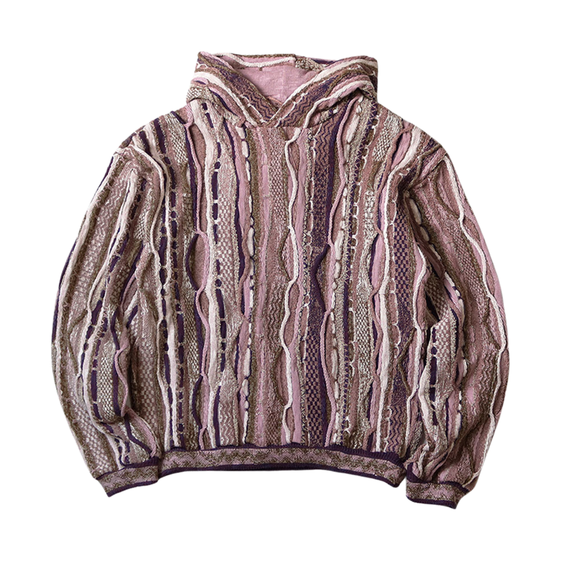 캐피탈 7G 니트 고디 후드 스웨터 핑크(Kapital 7G Knit Gaudy Hooded Sweater Pink) - 1