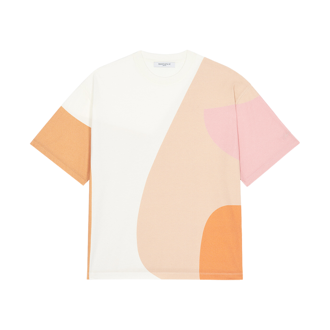 메종 키츠네 올오버 파스텔 컴포지션 루즈 티셔츠 멀티컬러(Maison Kitsune All-Over Pastel Composition Loose T-Shirt Multicolor) - 1
