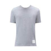 Thom Browne Classic Pique Rib Side Insert 4-Bar T-Shirt Light Grey