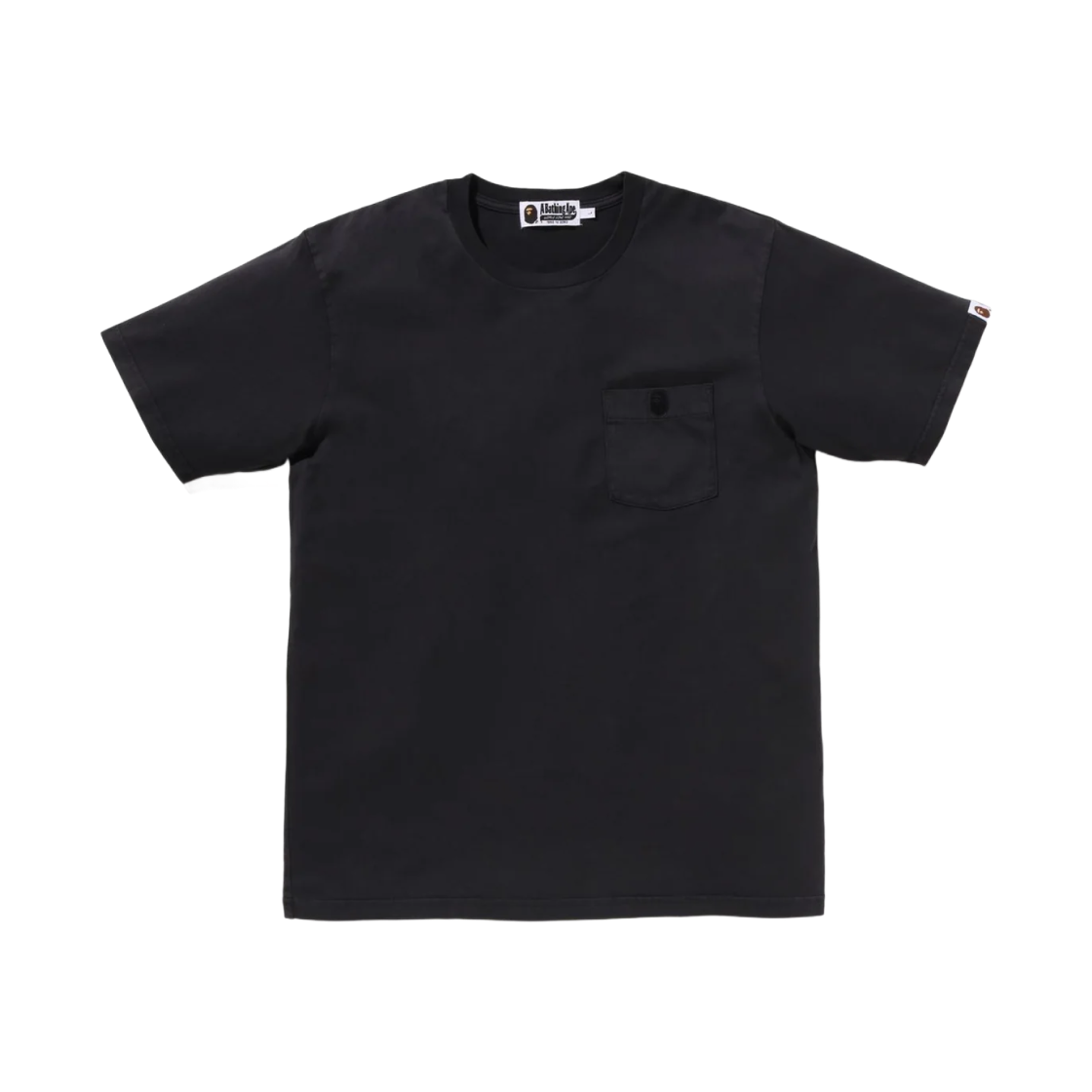 0ZXTEM109004N BAPE A Bathing Ape Gaement Dye One Point Pocket T-Shirt Black