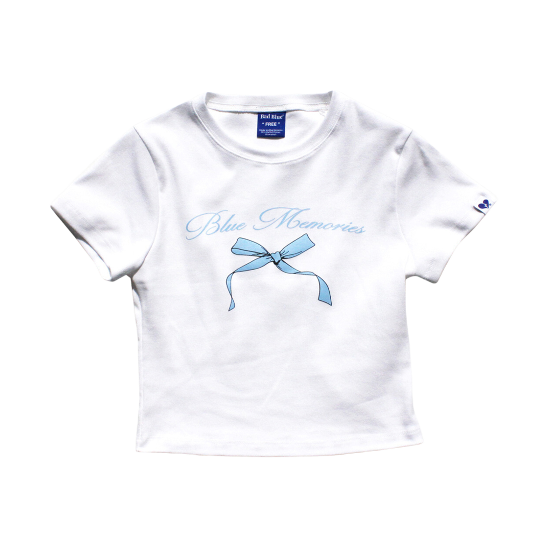 배드블루 리본 슬림 티 화이트(BadBlue Ribbon Slim Tee White)