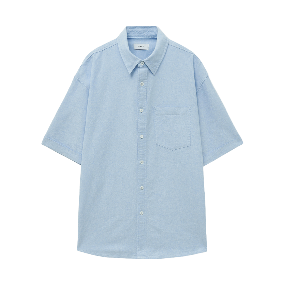 TNSH5E205B2 TNGT Over-fit Oxford Half Shirts Blue