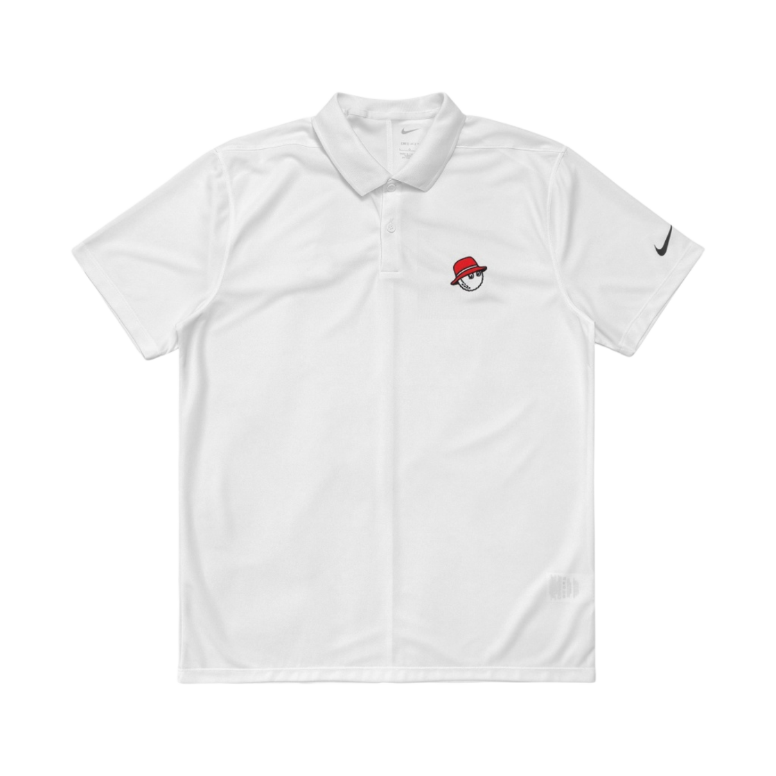 말본 골프 x 나이키 드라이핏 빅토리 솔리드 폴로 OLC 화이트(Malbon Golf x Nike Dri-Fit Victory Solid Polo OLC White)