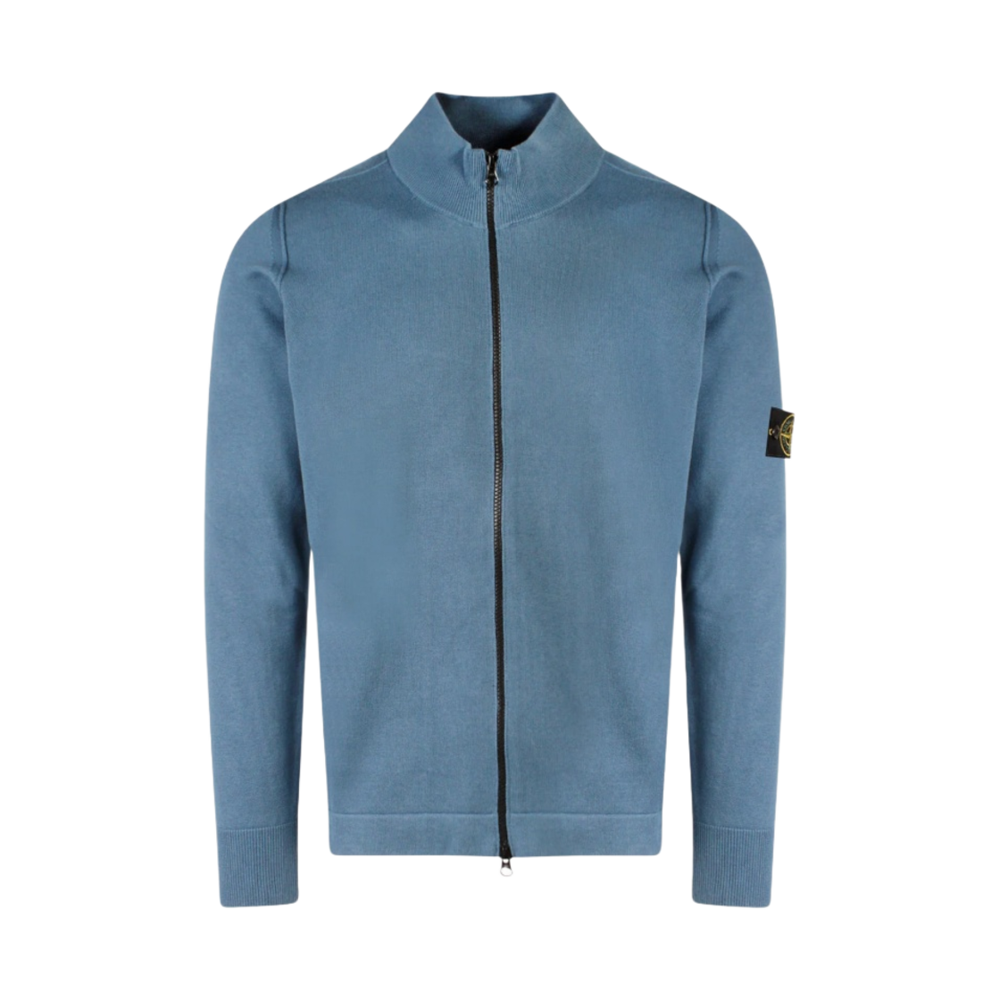 스톤 아일랜드 542B2 소프트 코튼 하프 집 니트 아비오 블루 - 23SS(Stone Island 542B2 Half Zip Knit in Soft Cotton Avio Blue - 23SS) - 1