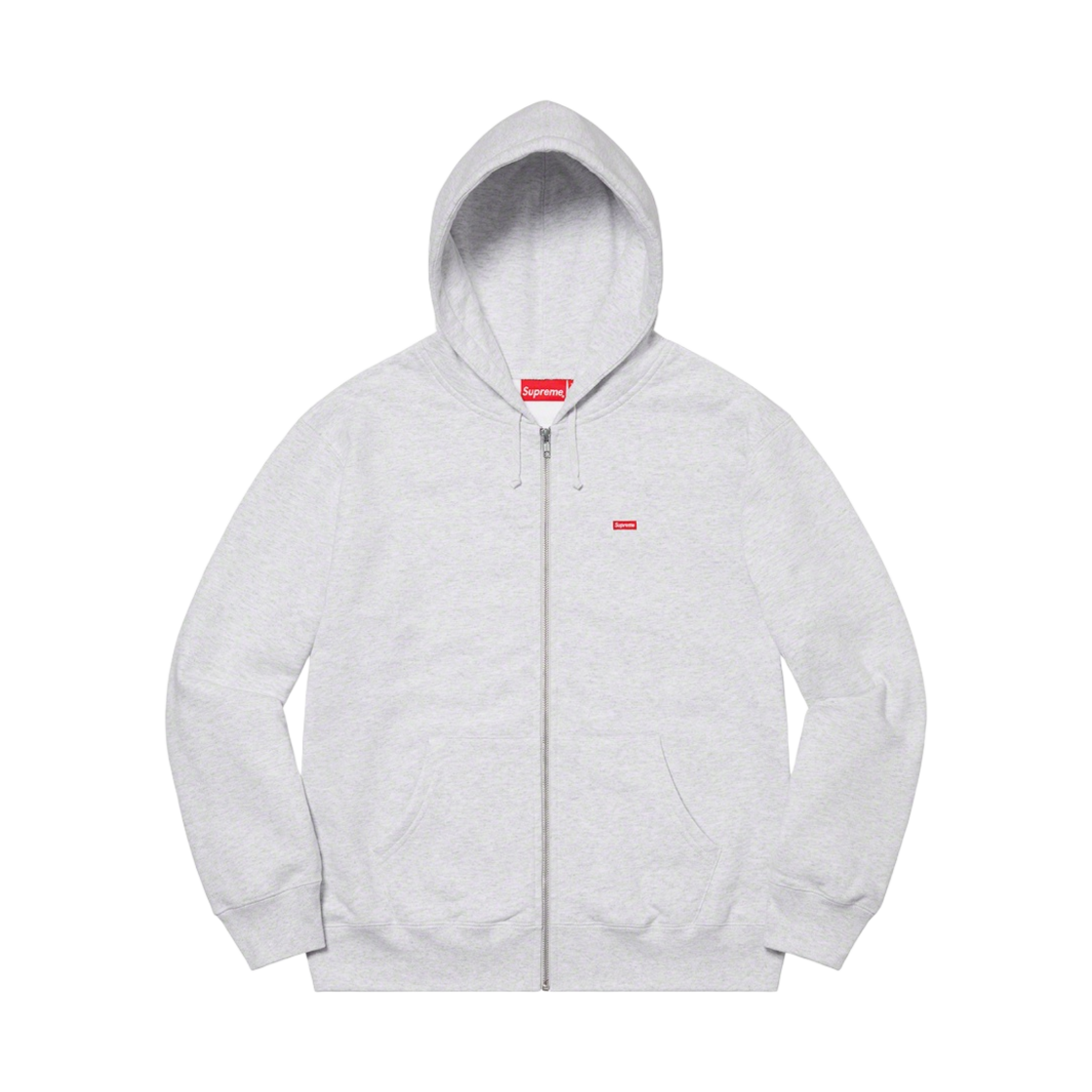 슈프림 스몰 박스 집업 후드 스웨트셔츠 애쉬 그레이 - 21SS