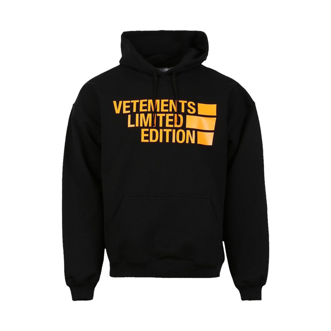 베트멍 빅 로고 후드 블랙 오렌지(Vetements Big Logo Hoodie Black Orange) - 1