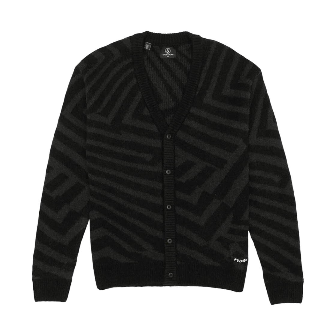 VU244CD901BK Volcom Driftop Cardigan Sweater Black