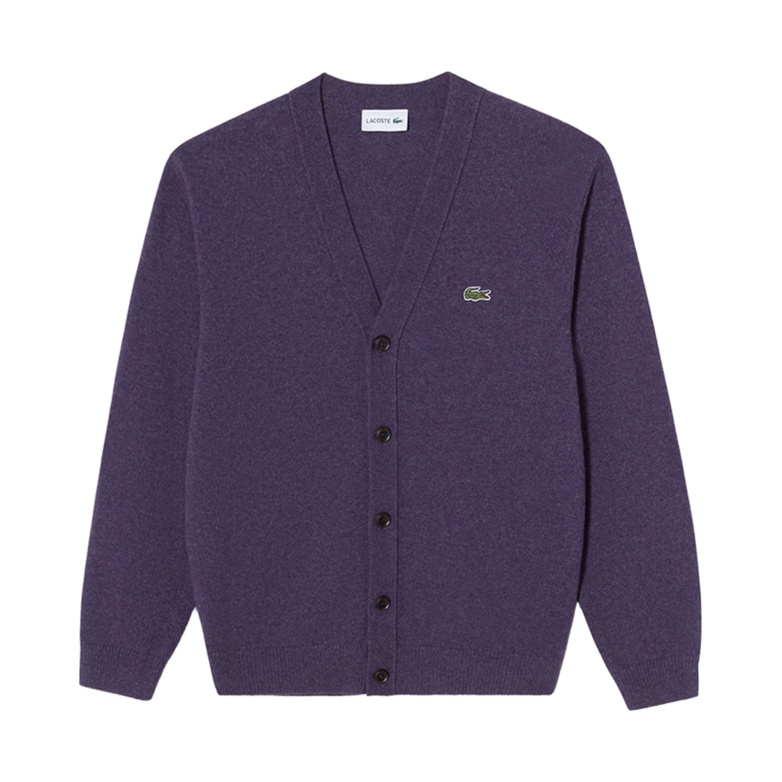 AH560E-54N-ZSV Lacoste Basic V-Neck Cardigan Deep Purple