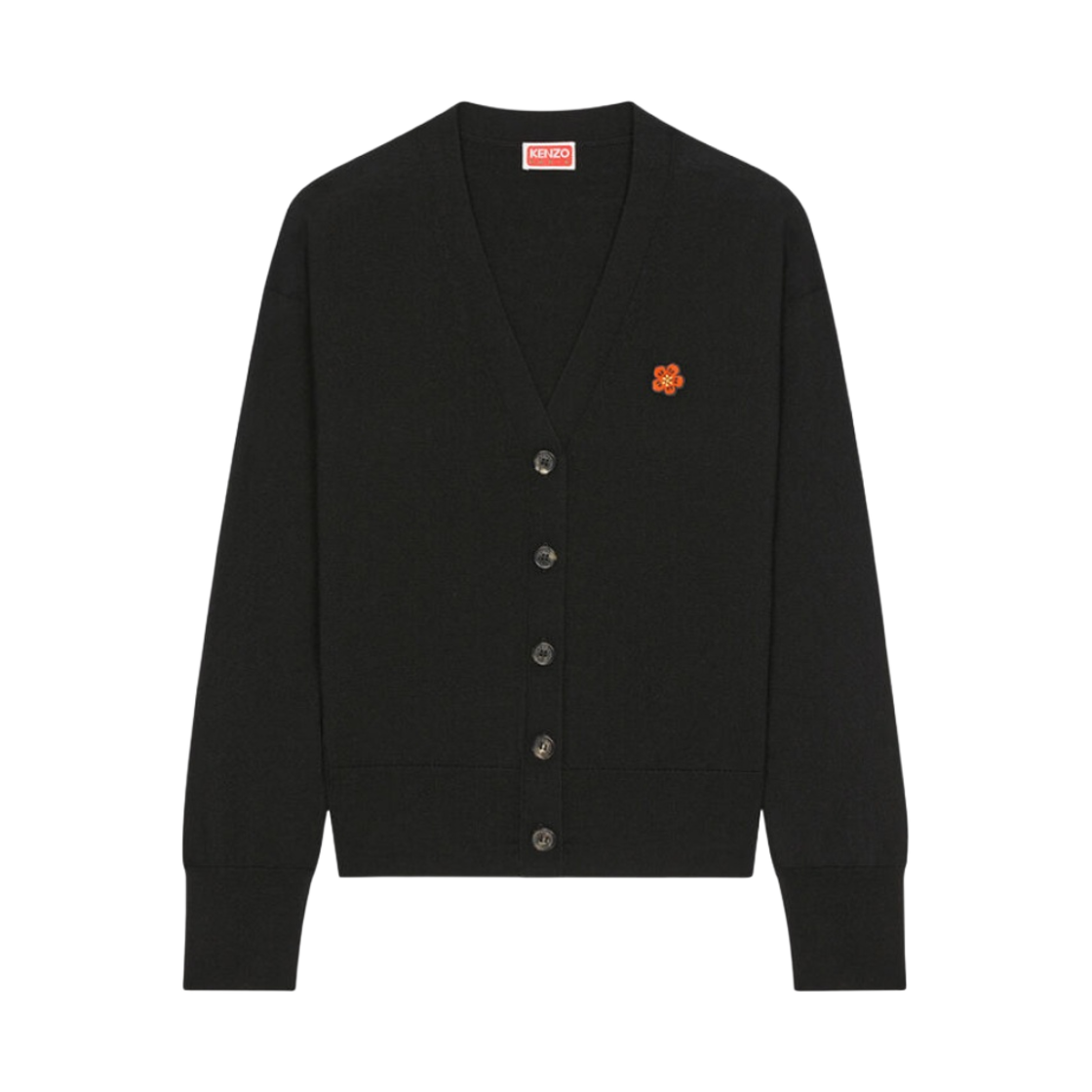 (W) 겐조 보케 플라워 울 가디건 블랙((W) Kenzo Boke Flower Wool Cardigan Black)