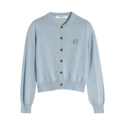 (W) Maison Kitsune Bold Fox Head Patch Regular Cardigan Hortensia