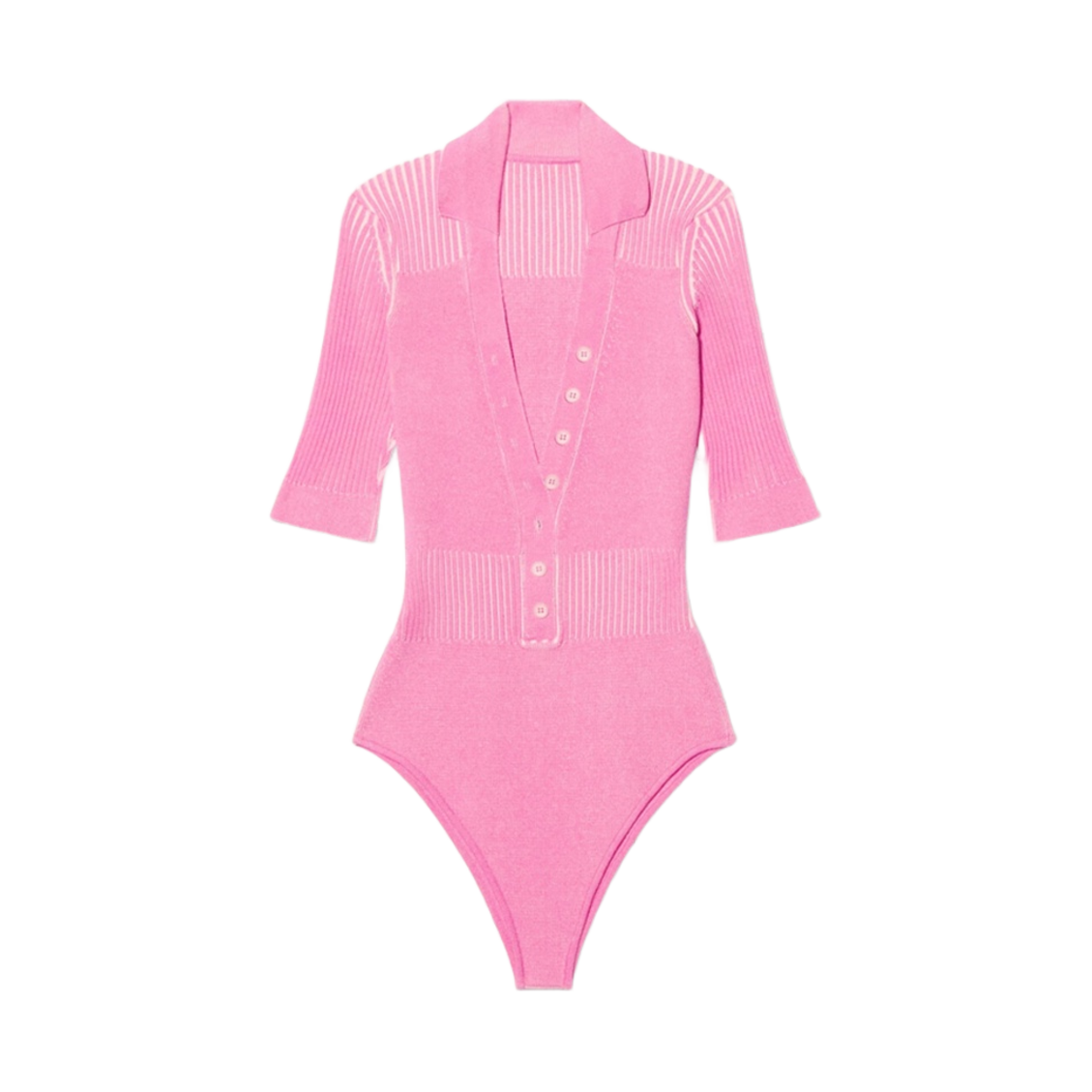 (W) 자크뮈스 르 바디 야우코 폴로 바디수트 핑크((W) Jacquemus Le Body Yauco Polo Bodysuit Pink) - 1