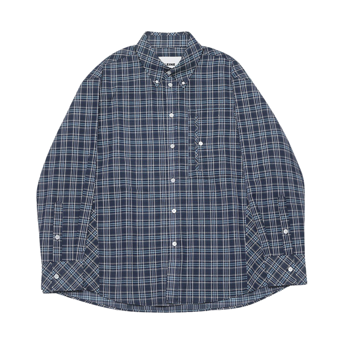 알렌느 카펜터 포켓 체크 셔츠 블루