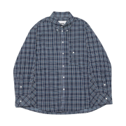 Haleine Carpenter Pocket Check Shirt Blue