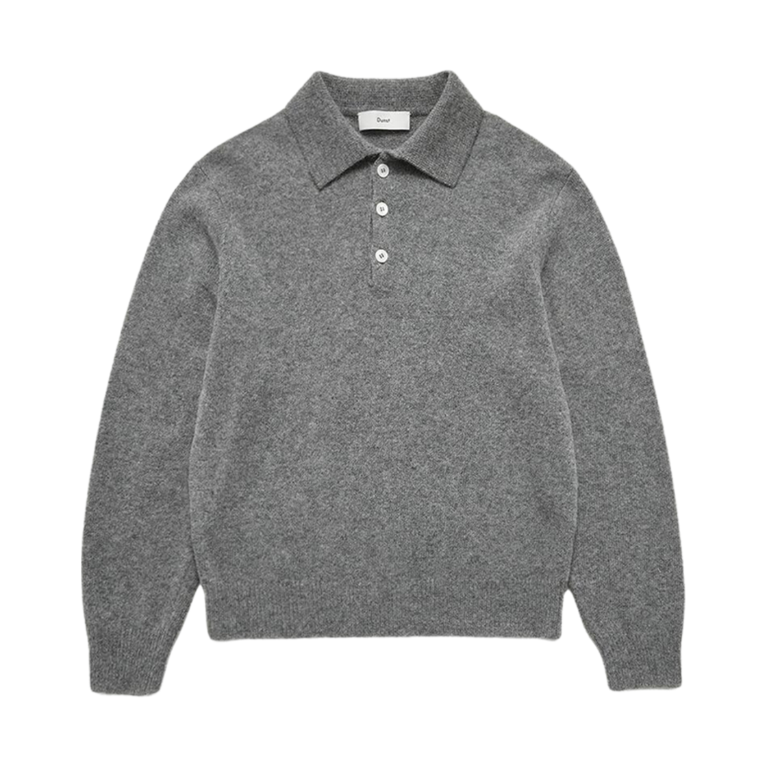 던스트 칼라드 베이비 알파카 스웨터 멜란지 그레이(Dunst Collared Baby Alpaca Sweater Melange Grey)