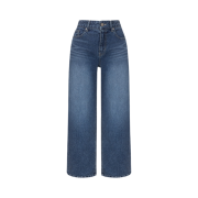 (W) On&On Straight Denim Pants Blue