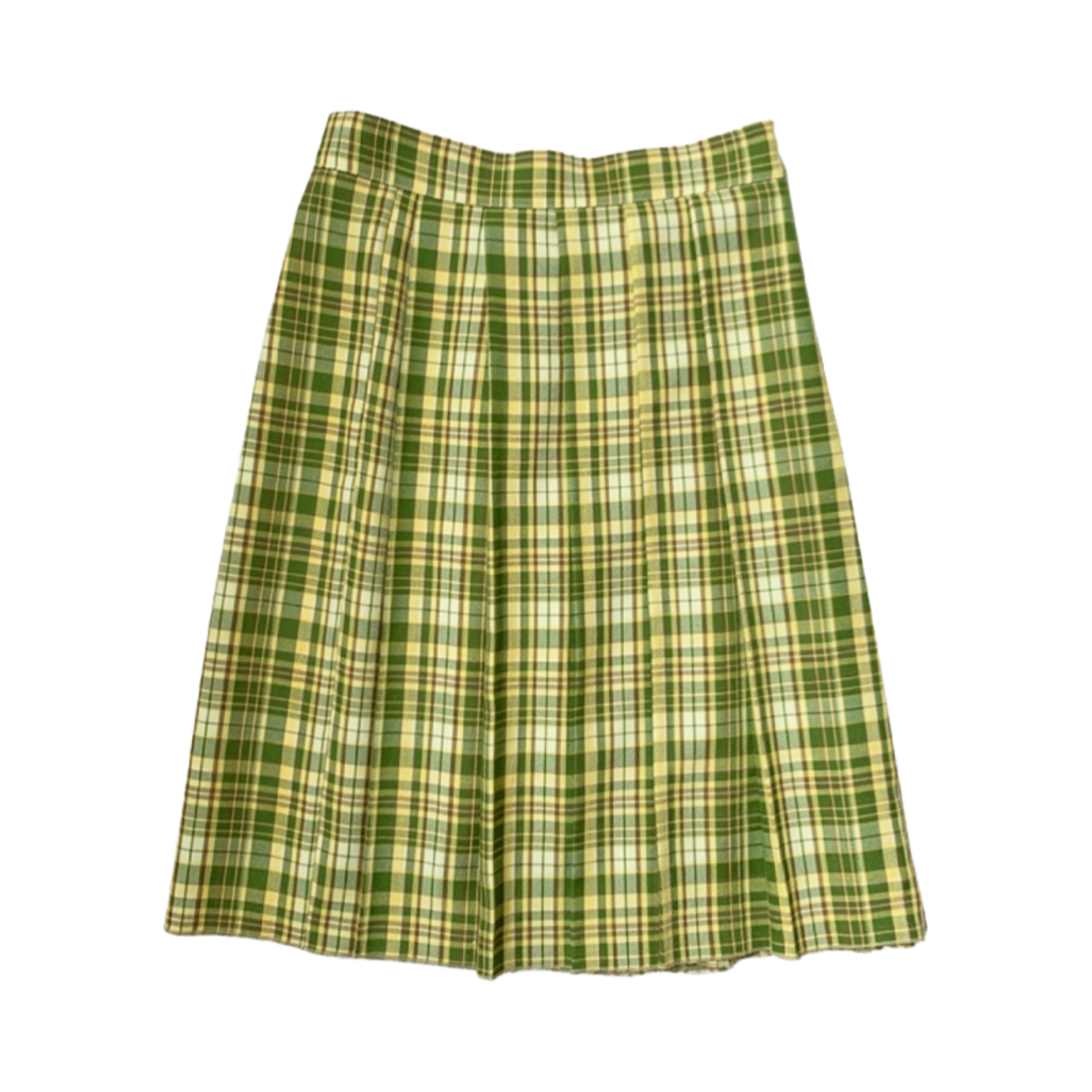 쿠키시 체크 플리츠 스커트 그린(Kookeesee Check Pleated Skirt Green)