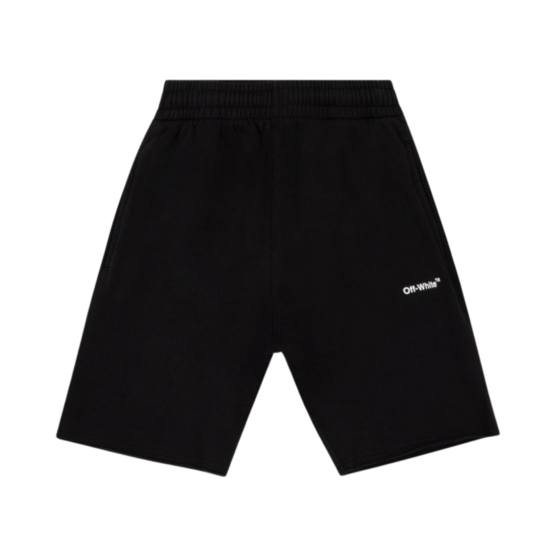 OMCI006C99FLE0011001 Off-White Diag Helvetica Sweatshort Black White