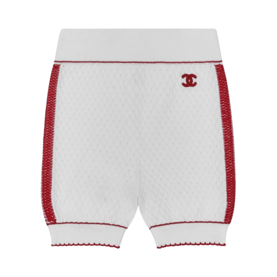 P74147-K10654-NM016 (W) Chanel Cruise Shorts White Red