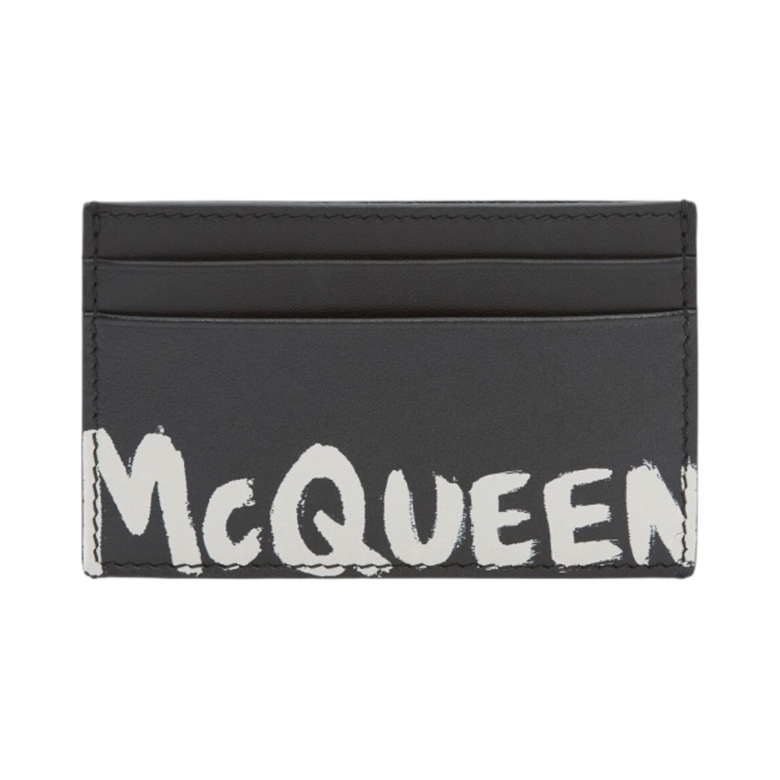 알렉산더 맥퀸 그래피티 카드 홀더 카프스킨 블랙(Alexander McQueen Graffiti Card Holder Calfskin Black)