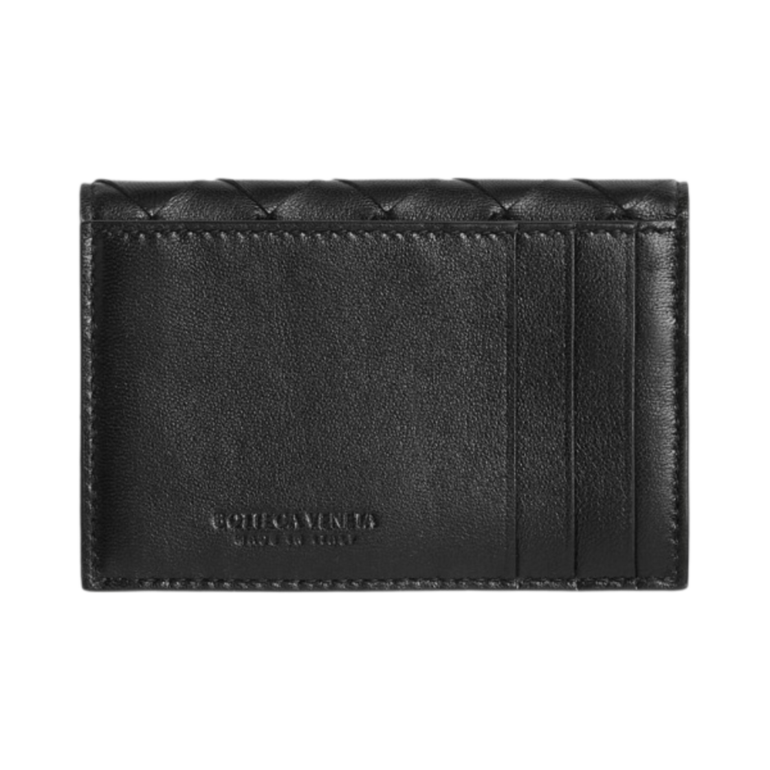 보테가 베네타 코인 카드 케이스 블랙(Bottega Veneta Card Case with Coin Purse Black) - 3