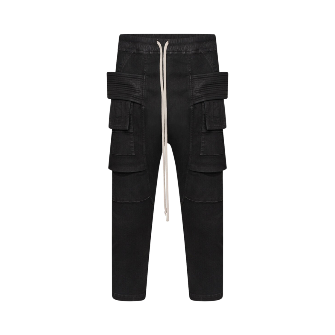 릭 오웬스 다크쉐도우 크리치 카고 크롭 드로우스트링 팬츠 블랙(Rick Owens Drkshdw Creatch Cargo Cropped Drawstring Pants Black) - 1
