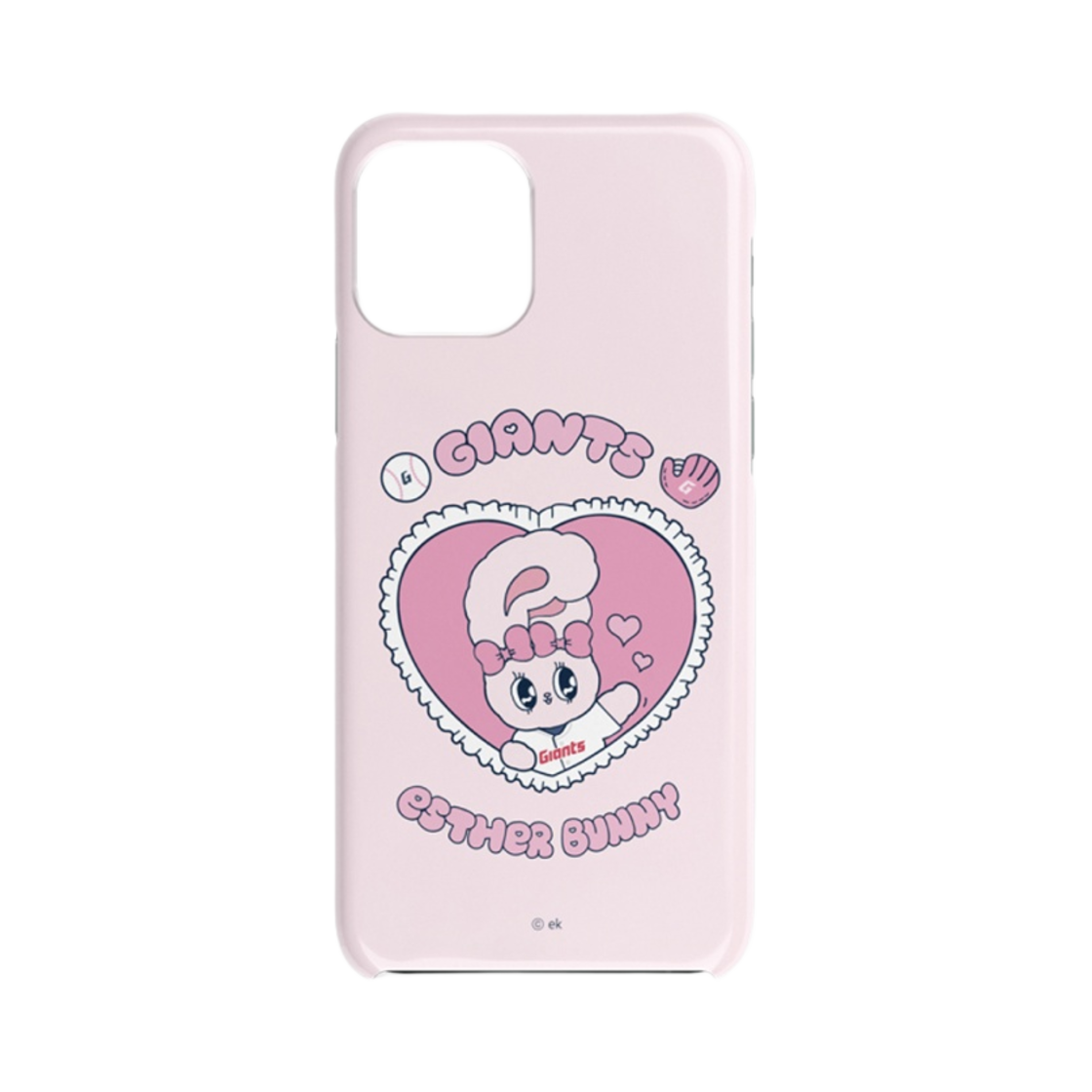 롯데 자이언츠 x 에스더 버니 하트 하드 폰 케이스 핑크(Lotte Giants x Esther Bunny Heart Hard Phone Case Pink) - 1