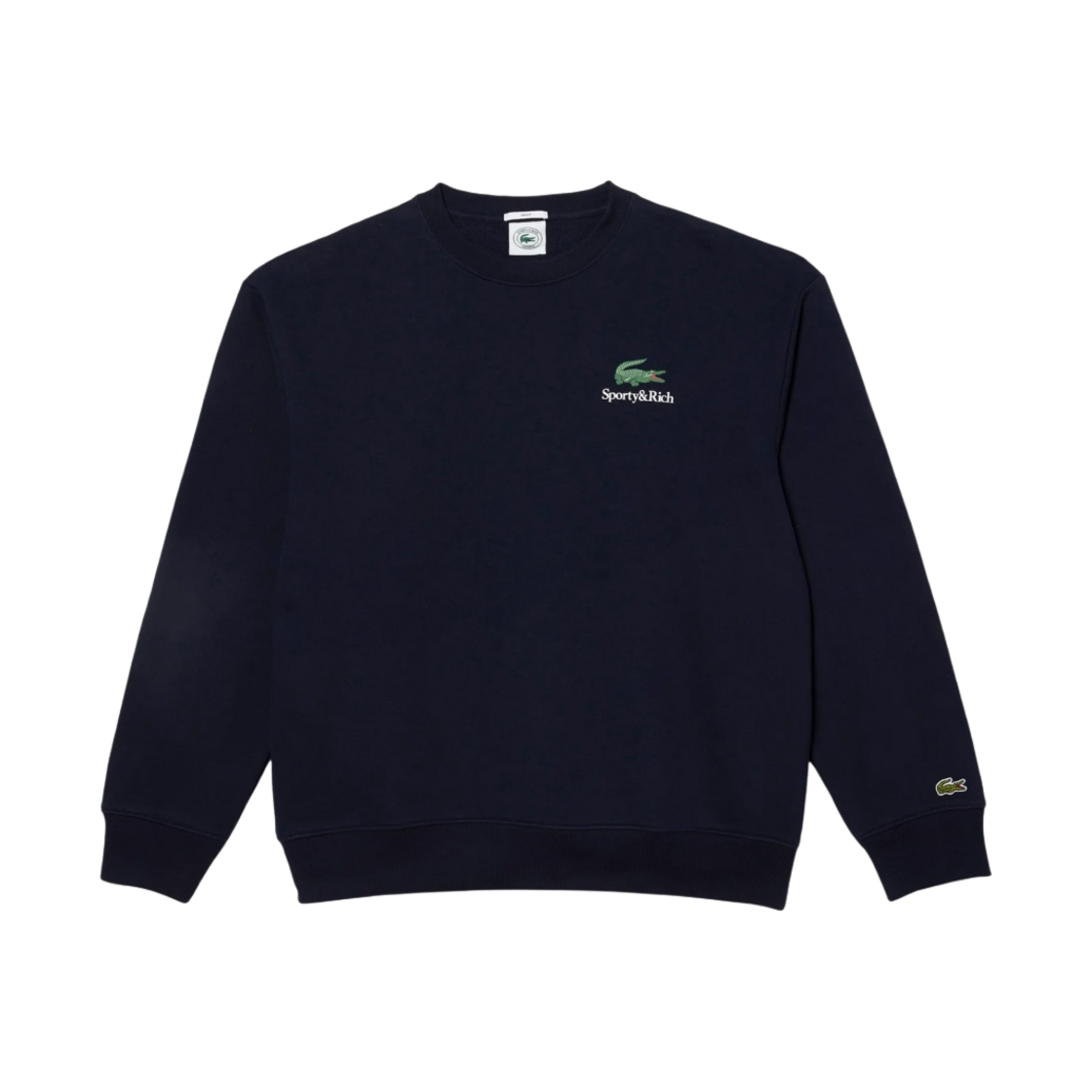 라코스테 x 스포티 앤 리치 플레이 테니스 크루넥 마린 파린(Lacoste x Sporty & Rich Play Tennis Crewneck Marine Farine) - 1