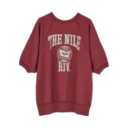 Ciota Printed Short Sleeve Sweatshirt Wine