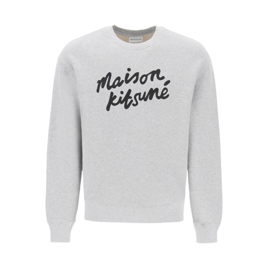 MM00301KM0307-H120 Maison Kitsune Handwriting Comfort Sweatshirt Light Grey Melange