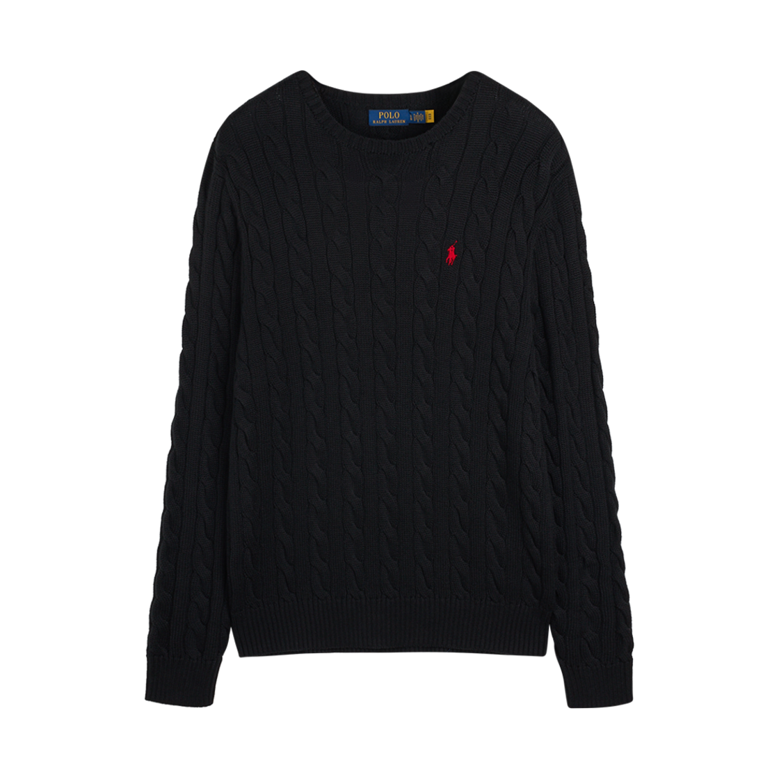 [30%적립] 폴로 랄프 로렌 케이블 니트 코튼 스웨터 블랙([30%적립] Polo Ralph Lauren Cable Knit Cotton Sweater Black)