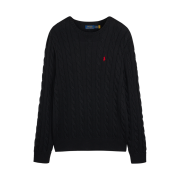 [30%적립] Polo Ralph Lauren Cable Knit Cotton Sweater Black