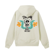 Stussy Skull Crest Hoodie Stone