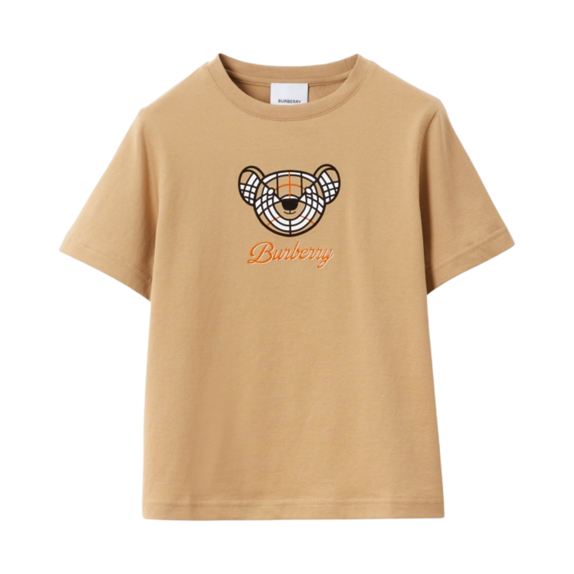 (키즈) 버버리 토마스 베어 모티프 코튼 티셔츠 아카이브 베이지((Kids) Burberry Thomas Bear Motif Cotton T-Shirt Archive Beige) - 1