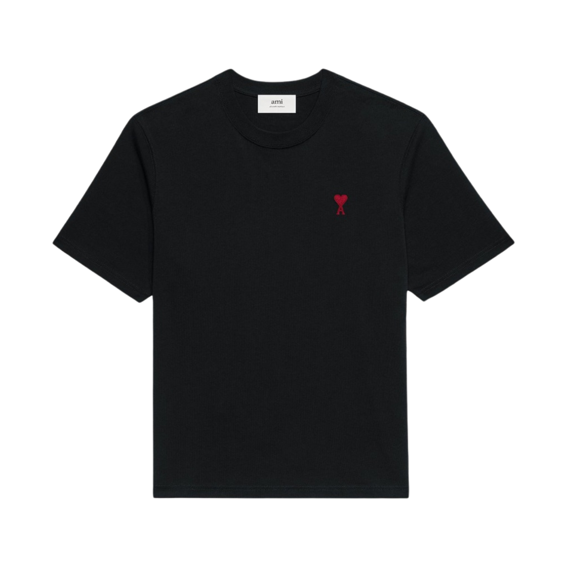 아미 스몰 하트 로고 박시 핏 티셔츠 블랙(AMI de Coeur Boxy Fit T-Shirt Black)